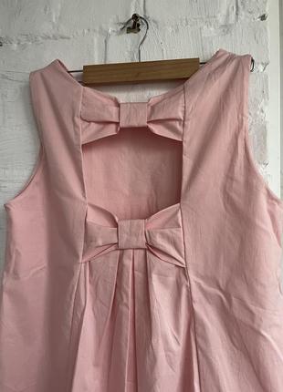Милое розовое платье широкого кроя с бантиками на спине melitea (h&amp;m, liang, simone rocha, cos, oska, lolita, harajuku, coquette, japanese )6 фото