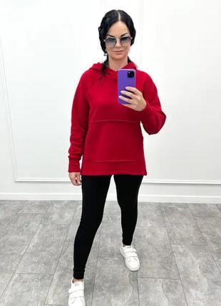 💕 женское теплое худи на флисе спортивная кофта с капюшоном зима3 фото