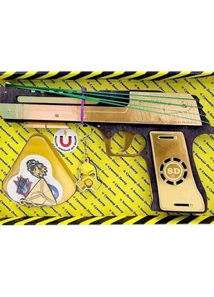 Зібрана модель резинкостріл "desert eagle" de-b-b, black топ