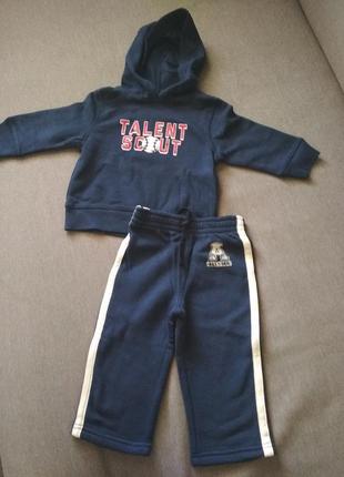 Спортивний дитячий теплий костюм jumping beans, новий, сша, на 9-12 міс.