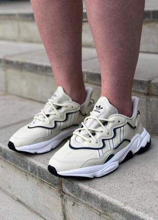 Кроссовки adidas ozweego milk white4 фото