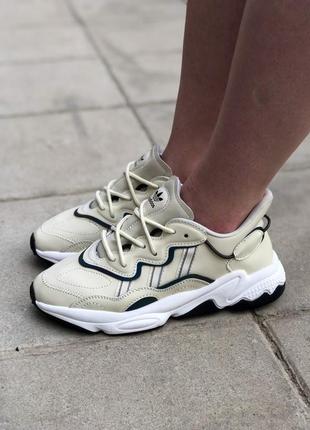 Кроссовки adidas ozweego milk white6 фото