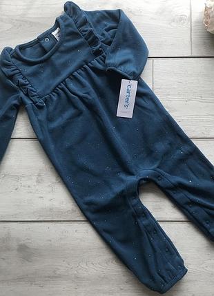 Флісовий чоловічок сліп ромпер для дівчинки 18м 24м 80 см 86 см картерс carters