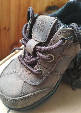 Детские демисезонные кожаные ботинки с супинатором timberland, usa, us5, eur 21, 13 см5 фото