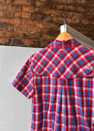 Jack wolfskin women's plaid short sleeve 1927 shirt женская рубашка на короткий рукав4 фото