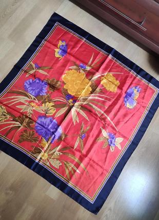 Sunkgungsa роскошный яркий платок каре винтаж.5 фото