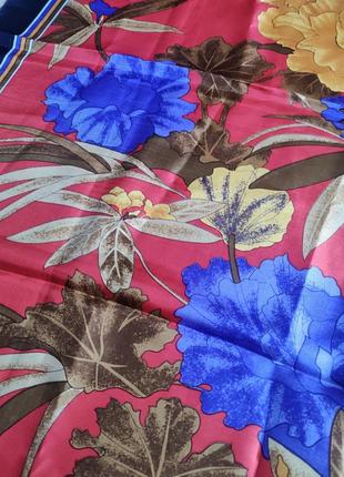 Sunkgungsa роскошный яркий платок каре винтаж.7 фото