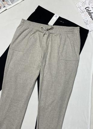 Бежеві комфортні жіночі штани з кишенями бренд f& f 🌷розмір uk 22/ наш 56 💥3 фото