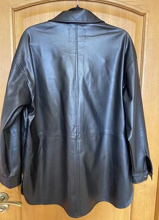 Новая модная стильная курточка рубашка из эко кожи 50-54 р4 фото