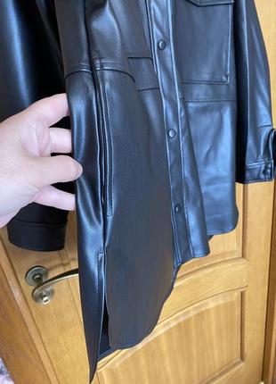 Новая модная стильная курточка рубашка из эко кожи 50-54 р6 фото