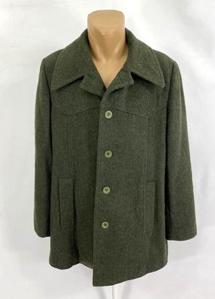 Пальто фирменное levis, зеленое, шерстяное