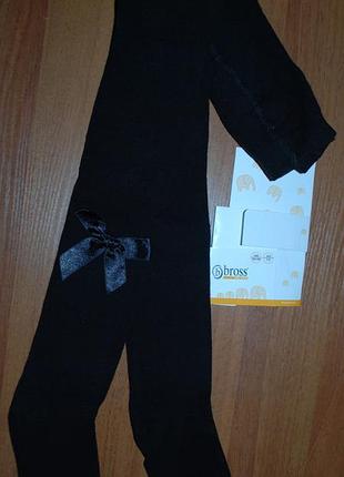 Трикотажные демисезонные колготы 9-11, 11-13 бросс bross атласный бант