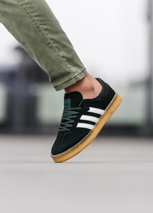 Чоловічі замшеві кеди  adidas samba x ronnie fieg x clarks. колір чорний.