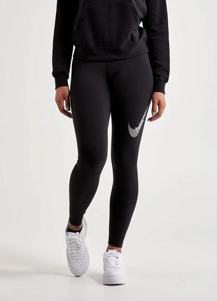 Лосины жен. nike nsw swoosh high rise 7/8 leggings (арт. dr5617-010)3 фото