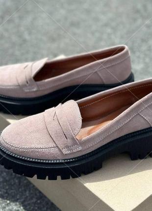 Жіночі стильні туфлі лофери, натуральна шкіра на зручній підошві  багато кольорів, розмір 36-414 фото
