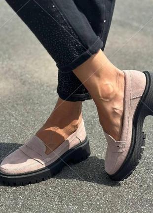 Жіночі стильні туфлі лофери, натуральна шкіра на зручній підошві  багато кольорів, розмір 36-415 фото