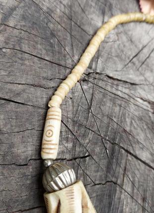 Винтажное ожерелье из слоновой кости 🔹этно, бохо, кантри стиль5 фото