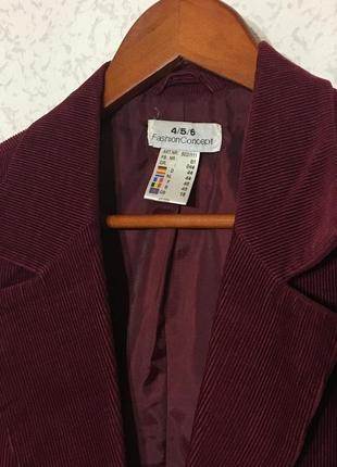 Женский микровельветовый пиджак бордо ❤️5 фото