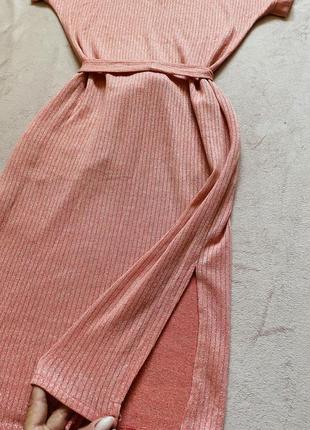 Пудровое платье с люрексом /сарафан5 фото
