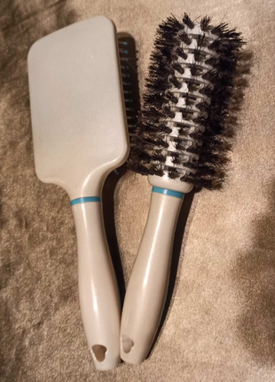Набор neo широкая массажная расческа для волос расческа - брашинг кругла, продувная 4578мо5 фото