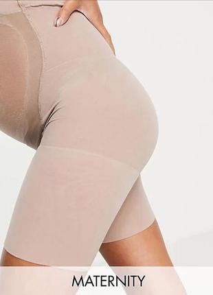 Утягивающие бежевые трусики шортики для беременных spanx, трусики утяжки2 фото