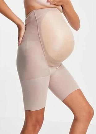 Утягивающие бежевые трусики шортики для беременных spanx, трусики утяжки3 фото