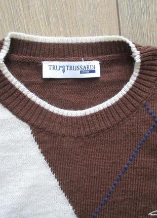 Trussardi junior (116/6) шерстяной свитер детский4 фото
