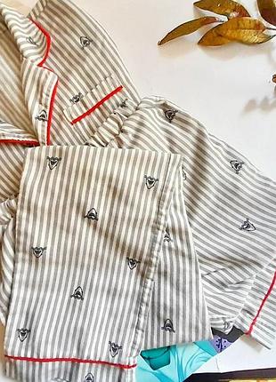 Gap s xs 6 8 36 34 піжама котонова штани рубашка