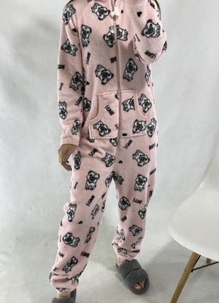 Тепла пижама кигуруми  в принт собачки