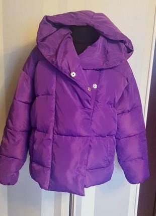 Куртка фиолетовая оверсайз2 фото