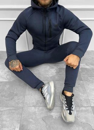 Крутейший мужской спортивный костюм nike appraiser grey navy серо-синий2 фото