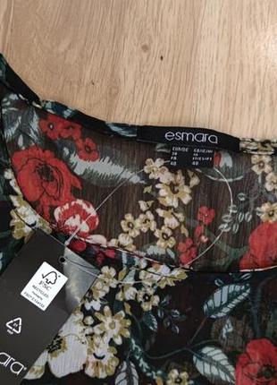 Женская блуза в цветок esmara, размер 38/405 фото
