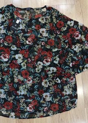 Женская блуза в цветок esmara, размер 38/403 фото