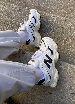 New balance 9060 white/black6 фото