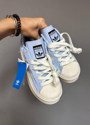 Женские кроссовки adidas superstar bonega blue cream 36-37-38-396 фото