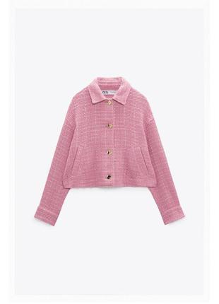 Рубашка твидовая zara