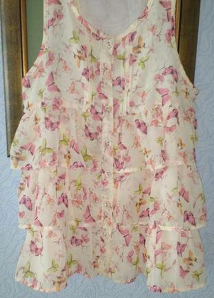 Очаровательная блуза с воланами