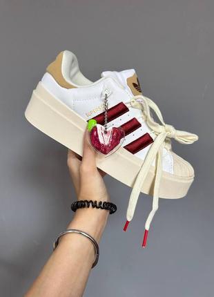 Жіночі кросівки adidas superstar bonega stawberry beige 36-37-39-40