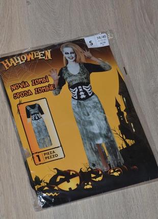 Платье halloween s m. скелет скелетик ведьма женский карнавальный костюм хэллоуин хэлоуин хеллоуин хелоуин хелловин хеловин george7 фото