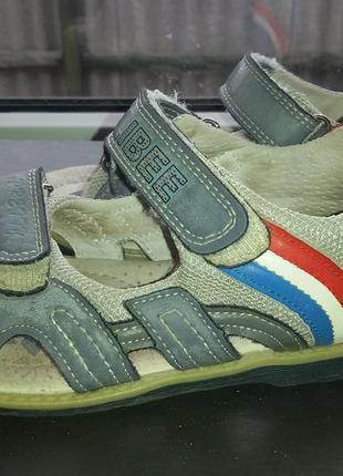 Босоножки сандалии сандали кожаные clibee (польша), кожа 18,5 см