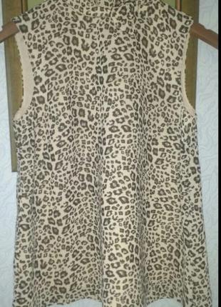 Шифоновая блуза с анималистическим принтом