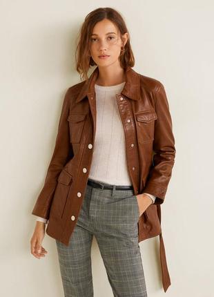 Трендовая рубашка на осень, кожаная рубашка, женская куртка-рубашка9 фото