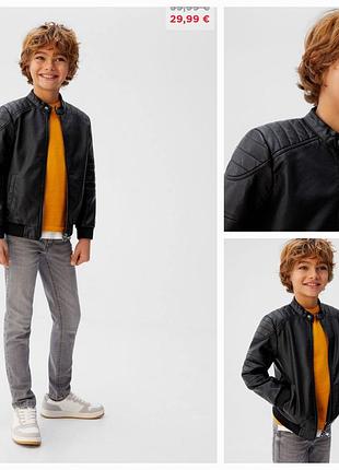 Стильная куртка из эко кожи mango