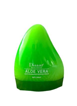 Набір доглядової косметики aloe vera (сироватка 2шт, крем для обличчя, маска, бальзам для губ, спонжик)2 фото