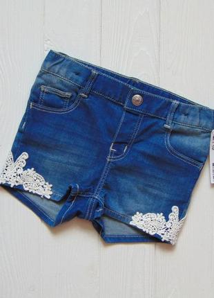 H&m. розмір 12-18 місяців. нові джинсові шорти для дівчинки