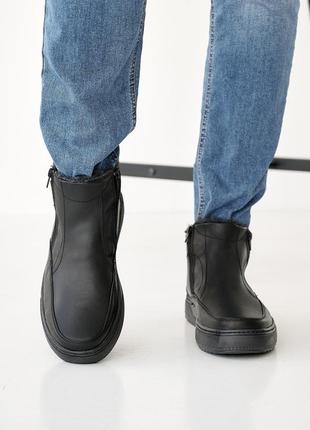 Чоловічі черевики шкіряні зимові чорні emirro бк 23, розмір: 40, 41, 42, 43, 45, 464 фото