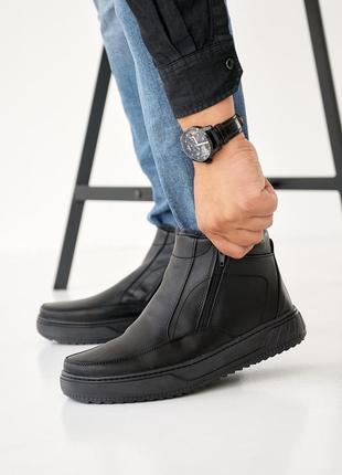 Чоловічі черевики шкіряні зимові чорні emirro бк 23, розмір: 40, 41, 42, 43, 45, 465 фото