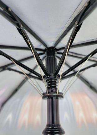 Цветной женский полуавтоматический зонт universal с прочными спицами, чехлом в комплекте и системой антиветер7 фото