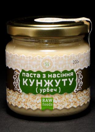 Сыроедческая кунжутная паста без добавок ecoliya 200 мл