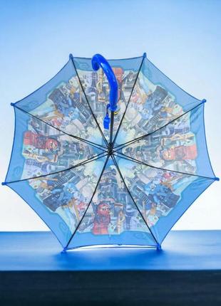 Качественный детский зонт для мальчика полуавтомат лего ниндзяго, зонтик для ребенка3 фото
